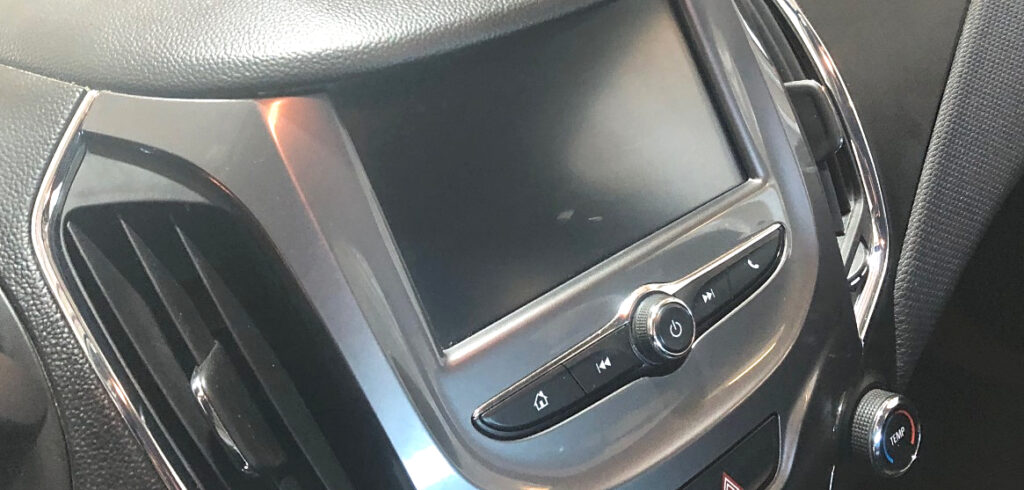 radio after radio and center display clean after interior detailing